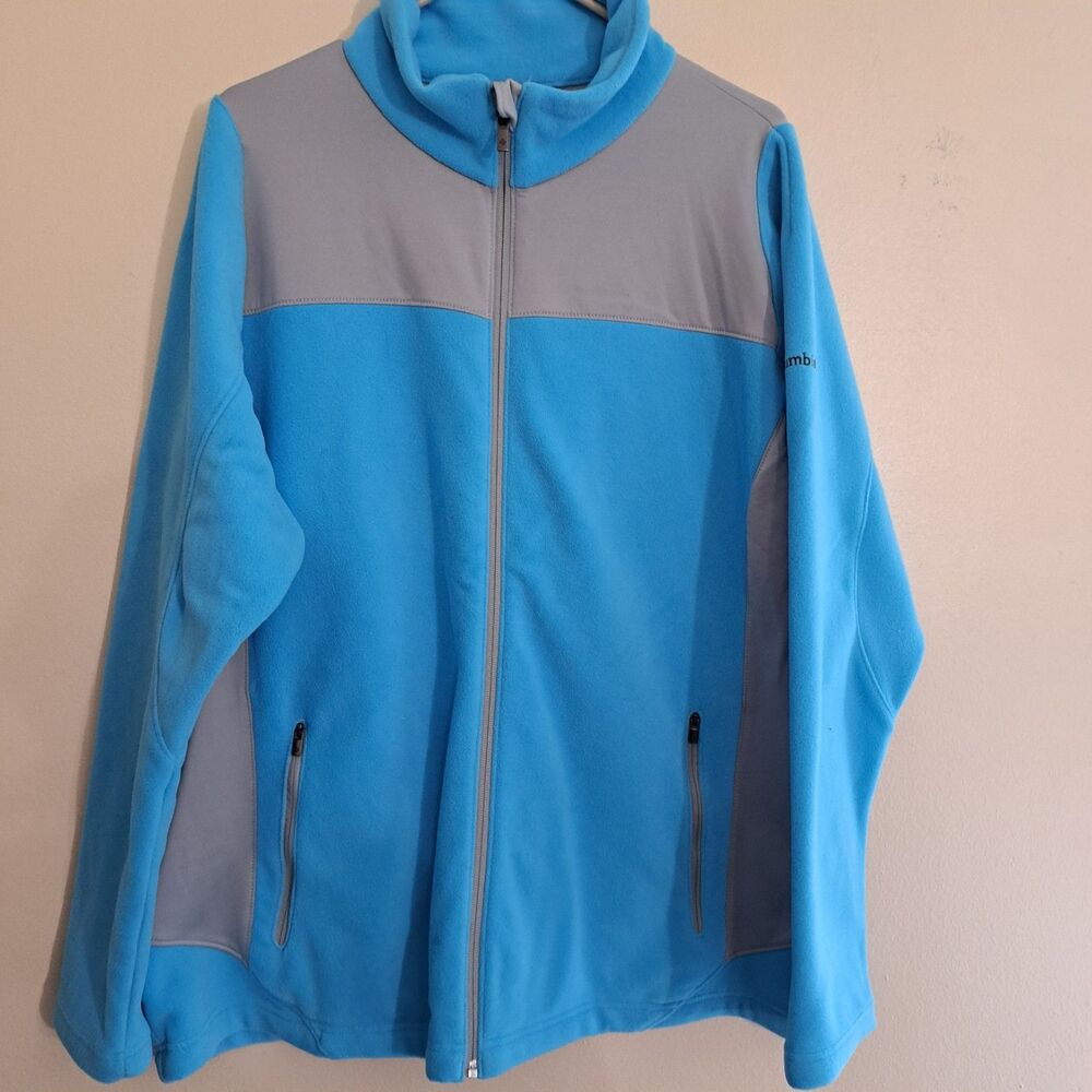 Columbia  blue and grey fleece jacket womans 2X - Picture 2 of 7